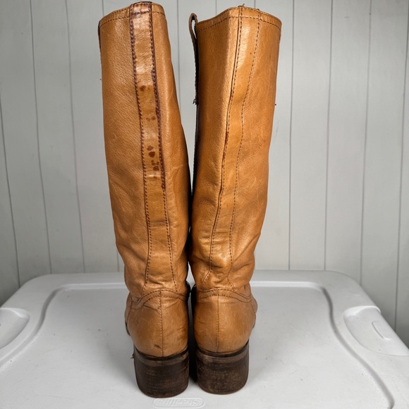 Steve Madden Foreway Knee High Riding Boots Leather Chunky Boho Western Chic 8M - Picture 3 of 13